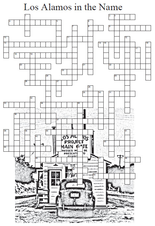 Sample crossword puzzle titled "LA in the Name"